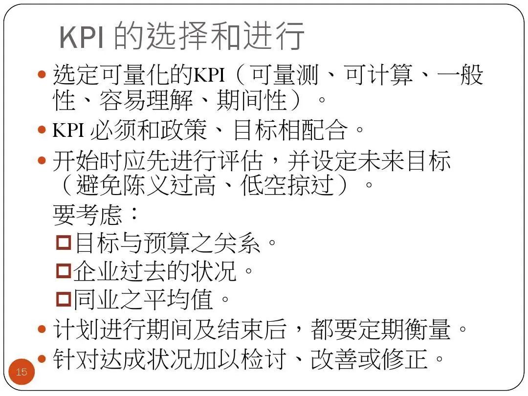 ISO9001質量目標及KPI指標分解