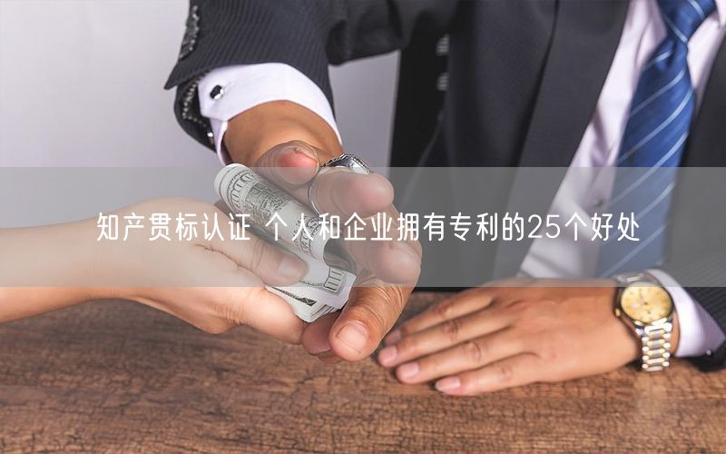 知產(chǎn)貫標(biāo)認證 個人和企業(yè)擁有專利的25個好處(14)