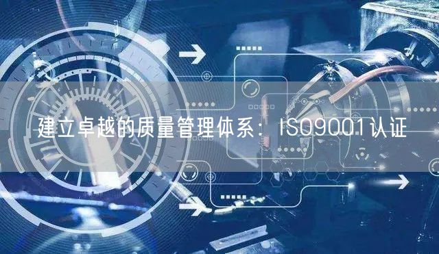 建立卓越的質(zhì)量管理體系：ISO9001認證(16)